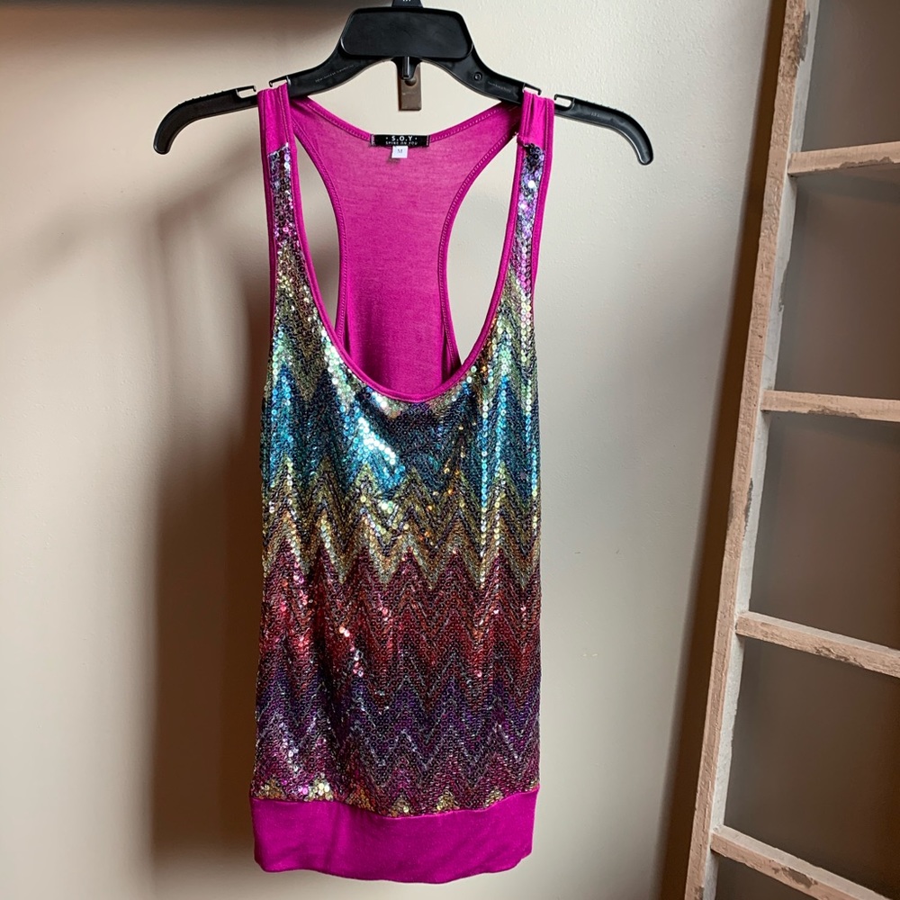 Magenta racer back tank